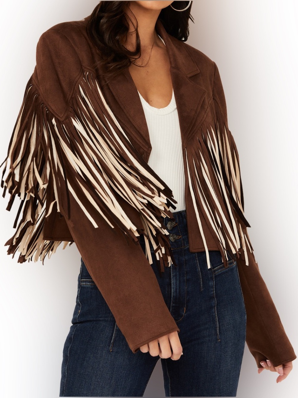 SAINTS & HEARTS WOMEN'S TONE FRINGE JACKET